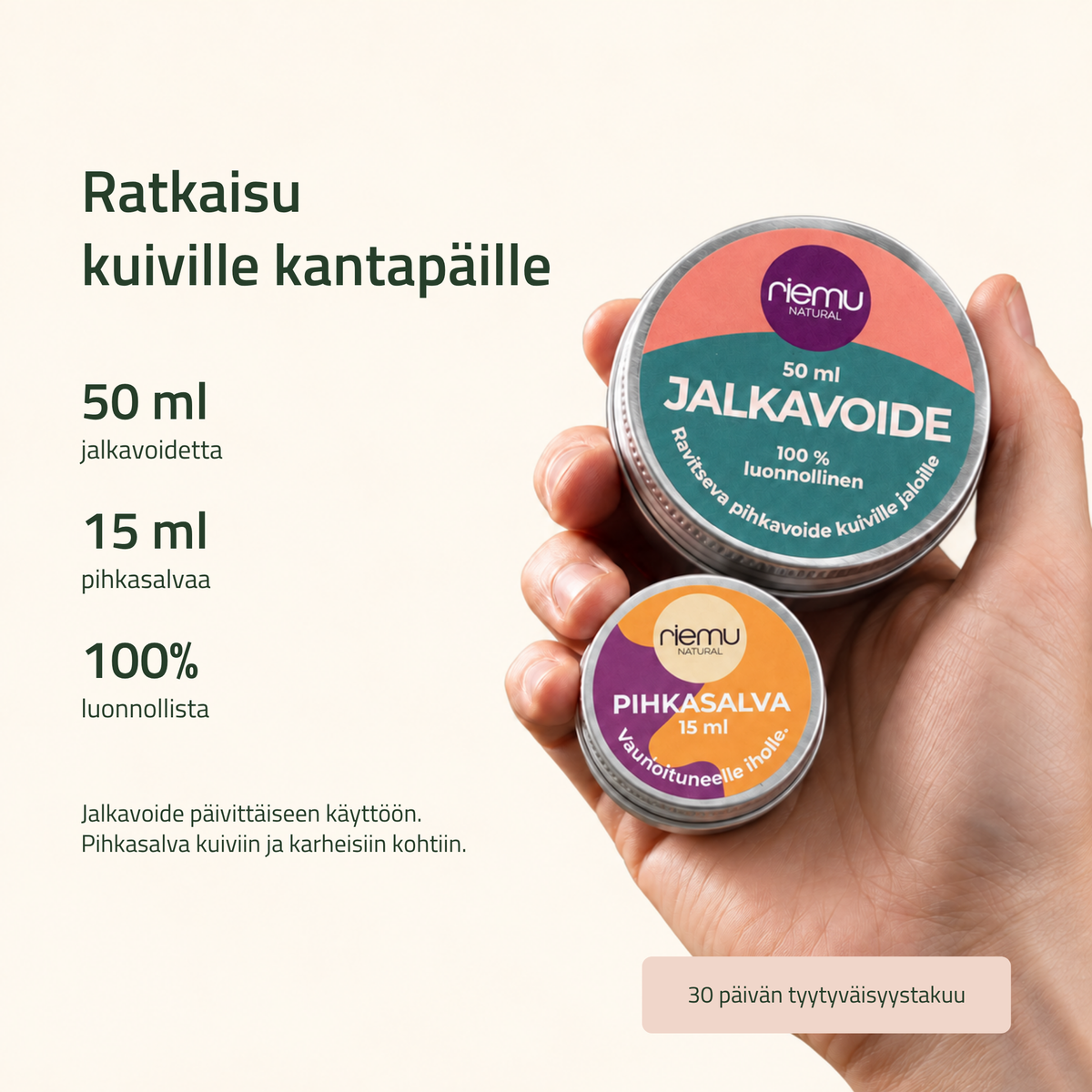 Pihkapaketti jaloille