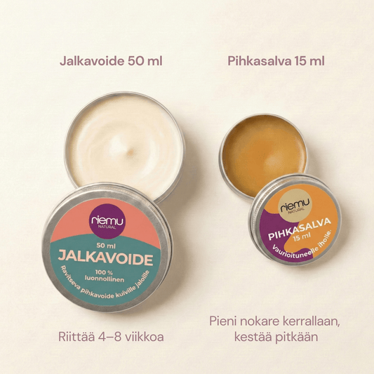 Pihkapaketti jaloille