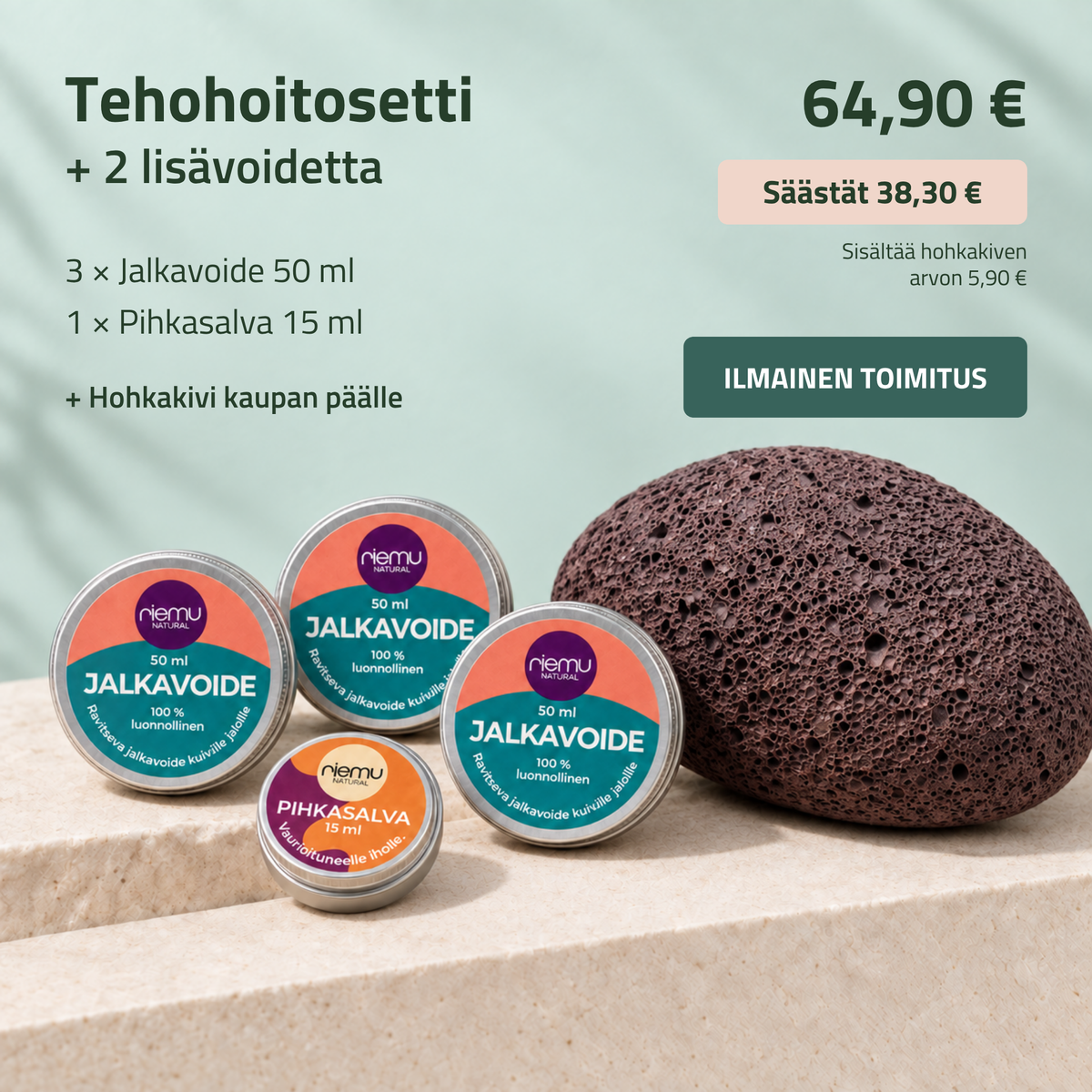 Pihkapaketti jaloille