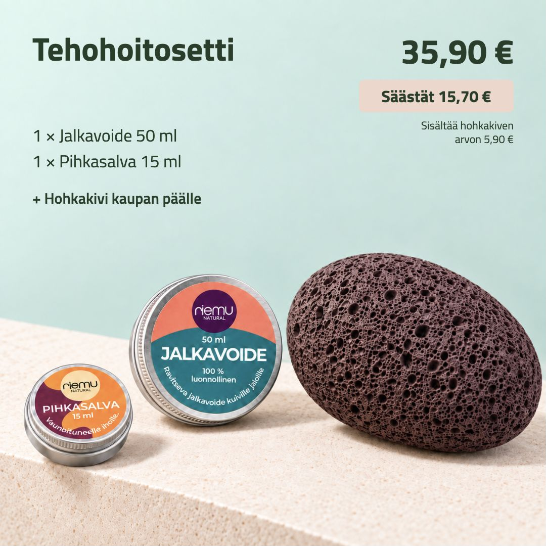 Pihkapaketti jaloille
