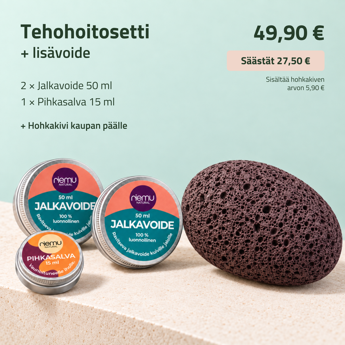 Pihkapaketti jaloille